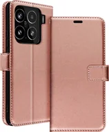 Portfele - Mayaxess, etui portfelowe dla Xiaomi 15 z paskiem na nadgarstek, różowe złoto - miniaturka - grafika 1