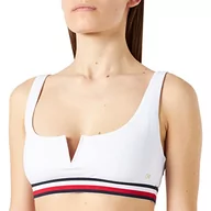 Biustonosze - Tommy Hilfiger Damski biustonosz typu bralette V, biały, XS - miniaturka - grafika 1