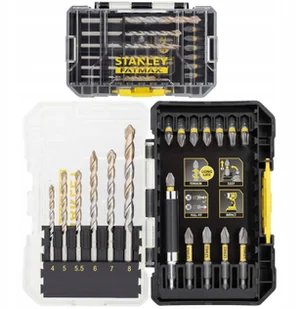 Stanley Zestaw 19 szt. końcówek udarowych 1/4" + wiertła do muru STA88552-XJ - Bity - miniaturka - grafika 1