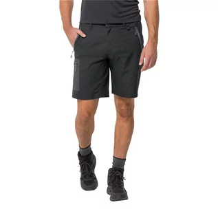 Spodnie sportowe męskie - Krótkie spodenki męskie Jack Wolfskin ACTIVE TRACK SHORTS MEN black - 46 - grafika 1