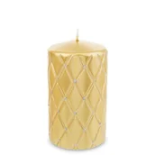 Oświetlenie świąteczne - Art-Pol Art-Pol Pl Złoty Świeca Florencja Świąteczna Walec Średni 125857 - miniaturka - grafika 1