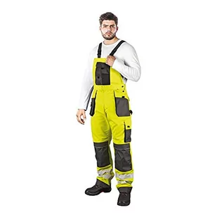 Leber & Hollman INNY Spodnie ochronne ogrodniczki 58 żółto-stalowo-czarny 114L461 - Odzież robocza - miniaturka - grafika 1