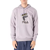 Bluzy męskie - FILA Bever Hoody męska bluza z kapturem, Gull, XL - miniaturka - grafika 1