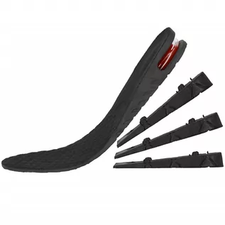Akcesoria obuwnicze - Wkładki podwyższające do butów 2 szt. podpiętki amortyzujące czarne - grafika 1