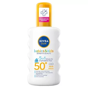 Nivea Sun Kids Sensitiv spray przeciwsłoneczny w 1 opakowaniu (1 x 200 ml), spray z LSF 50+, balsam do opalania dla wrażliwej skóry dziecka - Balsamy i kremy do opalania - miniaturka - grafika 1