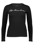 Koszulki i topy damskie - Pepe Jeans Koszulka w kolorze czarnym - miniaturka - grafika 1