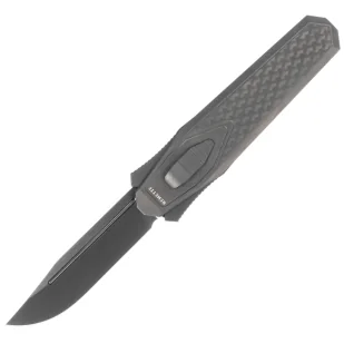 Nóż grawitacyjny Remette Swordfish Black DLC Titanium / Red Blue Carbon Fiber, Black DLC M390 (ZL101B5) - Noże - miniaturka - grafika 1