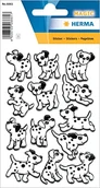 Etykiety do drukarek - HERMA 6661 Naklejki ze zwierzętami dla dzieci, Dalmatiner (13 naklejek, miękka pianka, matowe), samoprzylepne, trwale przylegające motywy, etykiety dla dziewcząt i chłopców, kolorowe - miniaturka - grafika 1