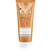 Pozostałe kosmetyki - Vichy Ideal Soleil Ochronne Mleczko do twarzy i ciała dla dzieci SPF50+ 300ml - miniaturka - grafika 1