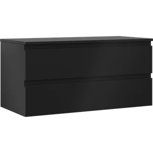 Mexen Orio szafka łazienkowa podumywalkowa 100 cm z blatem, 2 szuflady, czarna mat - 91A10-10047-2-BFFC71 - Szafki łazienkowe - miniaturka - grafika 1