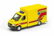 Samochody i pojazdy dla dzieci - Welly 1:34 Mercedes Sprinter Ambulance żółty - miniaturka - grafika 1