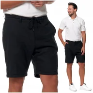 Spodenki męskie - Lniane Krótkie Spodenki Męskie Eleganckie Szorty Lato Przewiewne MORAJ XL - miniaturka - grafika 1