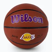 Koszykówka - Piłka do koszykówki Wilson NBA Team Alliance Los Angeles Lakers brown rozmiar 7 - miniaturka - grafika 1