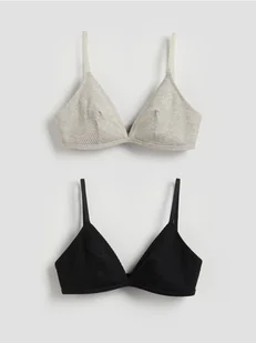 Reserved - Miekki biustonosz 2 pack - czarny - Biustonosze - miniaturka - grafika 1