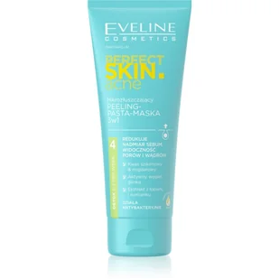 Eveline Cosmetics Perfect Skin.acne Mikrozłuszczający peeling-pasta-maska 3w1 75.0 ml - Peelingi i scruby do twarzy - miniaturka - grafika 1