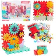 Zabawki konstrukcyjne - Klocki konstrukcyjne ruchome zębatki wafle 268 el. - miniaturka - grafika 1