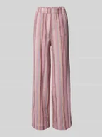 Spodnie damskie - Spodnie materiałowe z elastycznym pasem - miniaturka - grafika 1