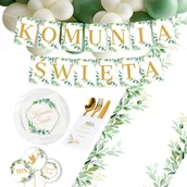 Balony i akcesoria - Dekoracje Komunijne Bieżnik Komunijny Balony Serwetki Na Stół Komunia - miniaturka - grafika 1