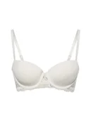 Biustonosze - Calvin Klein Biustonosz damski Kobiety Sztuczne włókno biały jednolity, 80C - miniaturka - grafika 1