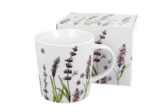 Kubek do kawy i herbaty porcelanowy DUO CLASSIC LAVENDER 420 ml - Kubki - miniaturka - grafika 1