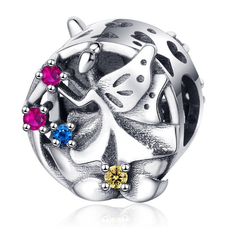 Zawieszka SREBRO 925 Charms koralik Leśna Wróżka