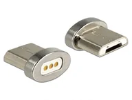 Adaptery i przejściówki - DeLOCK 65929 zmieniacz płci / kabli USB Type Micro-B magnet interface Srebrny - miniaturka - grafika 1