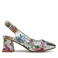 Sandały damskie - Sandały Laura Vita Hicmimo 09 Srebrny - miniaturka - grafika 1