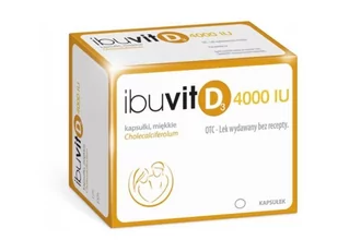 Polpharma Ibuvit D3 4000 IU 60 kapsułek 3703742 - Witaminy i minerały - miniaturka - grafika 1