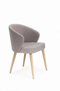 Mirek 5 krzesło tapicerowane szare nogi dąb artisan - Krzesła - miniaturka - grafika 1