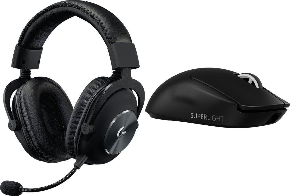 Logitech G Pro X Lightspeed Czarne 981-000907 + G PRO X SuperLight 2 910-006630