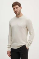 Swetry męskie - Calvin Klein sweter męski kolor beżowy lekki K10K113031 - miniaturka - grafika 1