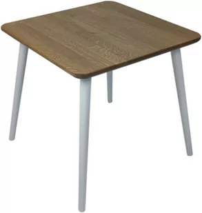 Stolik drewniany, dębowy. Kwadratowy stolik kawowy Ash Grey, Wykończenie nogi - Buk - farba szara, Wysokość [cm] - 34, Wymiary [cm] - 70x70 - Ławy i stoliki kawowe - miniaturka - grafika 1