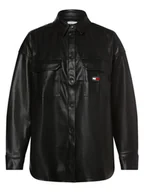 Koszule damskie - Tommy Jeans - Bluzka damska, czarny - miniaturka - grafika 1