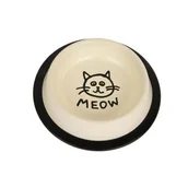 Miski dla kotów - Miska metal na gumie dla kota MEOW 0,47 l kremowa CHICO - miniaturka - grafika 1