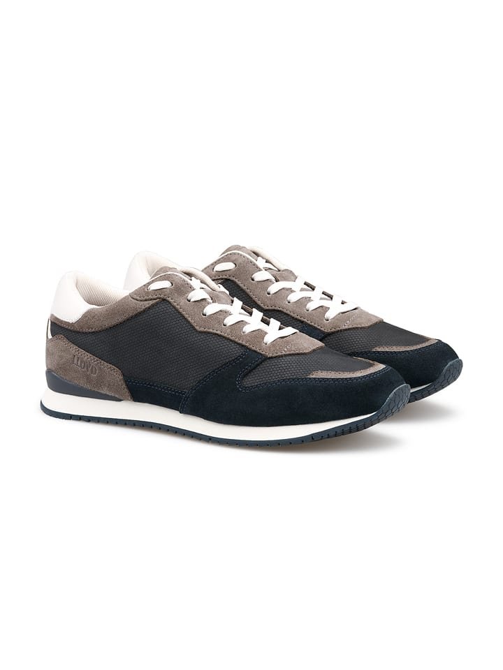 LLOYD Skórzane sneakersy w kolorze szarobrązowo-granatowym