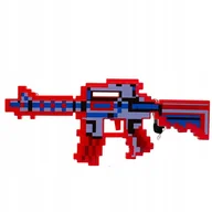 Klocki - KARABIN ŚWIECĄCY MINECRAFT DUŻY DŹWIĘK PIXEL 39CM BROŃ Z GRY ŚWIECI LED - miniaturka - grafika 1
