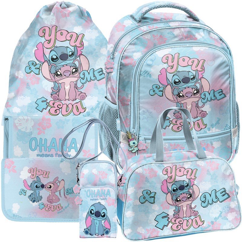 ZESTAW szkolny plecak piórnik torba Lilo i Stitch Angel Ohana