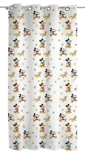 Mickey Mouse zasłona welonowa z pierścieniami, zasłona do pokoju, zasłona wewnętrzna, 140 x 290 cm, Disney, oficjalny produkt, (pojedynczy panel) - Firany i zasłony dla dzieci - miniaturka - grafika 1