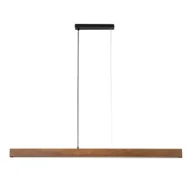 Lampy sufitowe - Wisząca lampa Teo z podłużną drewnianą listwą w kolorze orzecha - miniaturka - grafika 1
