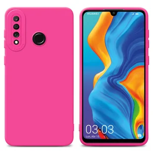 Pokrowiec Etui Do Huawei P30 LITE w FLUID HOTPINK TPU Silikonowe Obudowa Ochronny Case Cover Cadorabo - Etui i futerały do telefonów - miniaturka - grafika 1