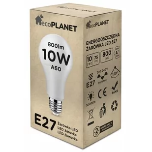 Żarówka LED ECOPLANET LED E27 10W. Klasa energetyczna F - Żarówki LED - miniaturka - grafika 1