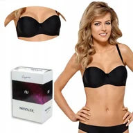 Biustonosze - Biustonosz bardotka Nipplex Ewa czarny 70D - miniaturka - grafika 1