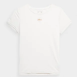 XL T-Shirt 4F 4FSS23TFTSF193 11S biały XL - Koszulki i topy damskie - miniaturka - grafika 1