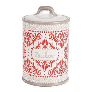 Baroni Home Linia Damaszku Ceramiczna, Ceramiczna cukiernica ozdobiona hermetycznym zamknięciem, 11x11x17 cm - Cukiernice - miniaturka - grafika 1