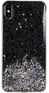 Wozinsky Star Glitter błyszczące etui pokrowiec z brokatem Samsung Galaxy S21+ 5G (S21 Plus 5G) czarny - Etui i futerały do telefonów - miniaturka - grafika 1
