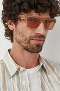 Okulary przeciwsłoneczne - Versace okulary przeciwsłoneczne męskie kolor beżowy - miniaturka - grafika 1