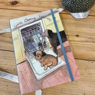 Notesy i bloczki - Notatnik z gumką A5 LCN15 Psy przy zmywarce - Alex Clark - miniaturka - grafika 1