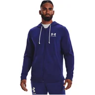 Bluzy męskie - Under Armour Rival Terry LC FZ Męska bluza sportowa, fioletowy, sx. L - miniaturka - grafika 1