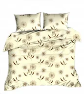 Pościel - pościel z flaneli 180x200 + 2x poszewka F 112-3 kreatywna ecru - miniaturka - grafika 1