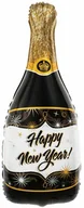 Sylwester - Balon foliowy Butelka szampana Happy New Year - 49 x 100 cm - miniaturka - grafika 1